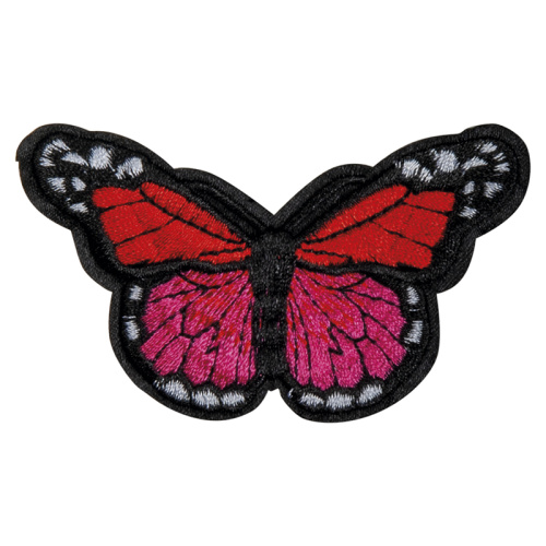 Фото термоаппликация большая розово-красная бабочка  hkm 39251 на сайте ArtPins.ru