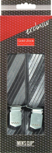 Подтяжки мужские эксклюзив M-L 35 мм 120 см серо-черный Prym 944300