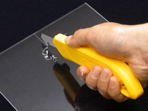 Нож для пластика усиленный с лезвиями в комплекте OLFA PC-L фото фото 8
