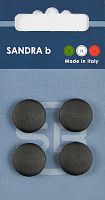 Пуговицы Sandra 4 шт на блистере черный CARD158