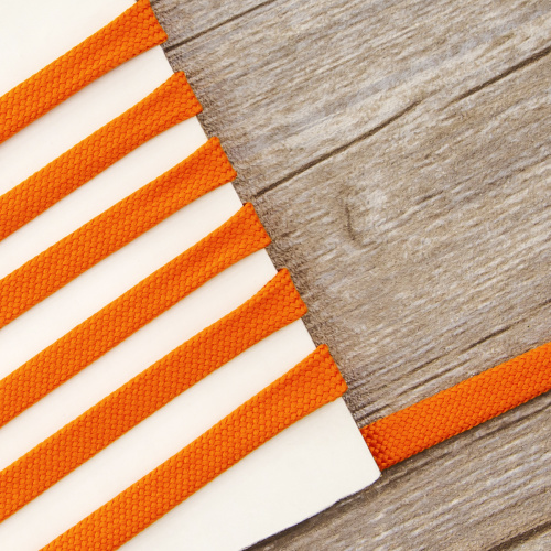 Фото шнур плоский полиэстровый цвет оранжевый 10 мм pega 842580140l4302 на сайте ArtPins.ru