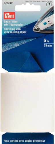 Термоклеевая флизелиновая лента с удаляемым бумажным слоем для бесшовной обработки нижних срезов Prym 968183