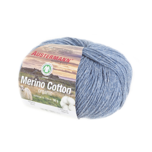 Пряжа Merino Cotton organic 55% шерсть 45% хлопок 50 г 230 м Austermann 98311-0015 фото