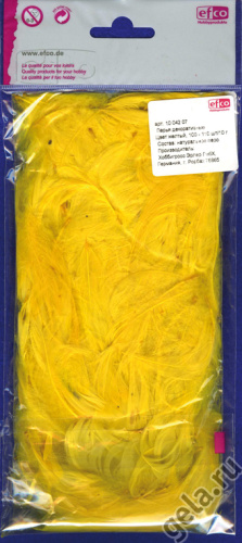 Перья декоративные цвет желтый 10 г Efco 1004207 фото
