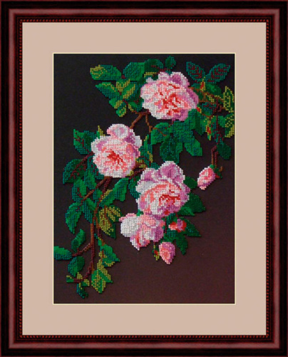 Набор для вышивания бисером «Розовые розы» смотреть фото