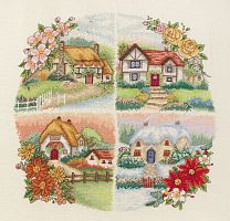Набор для вышивания Anchor Seasonal Cottages 30*30 см MEZ PCE750