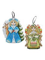 Набор для вышивания на пластиковой канве Девы зимы и весны  Марья Искусница 23.001.11