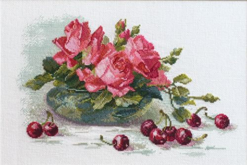Набор для вышивания Розы и черешня Марья Искусница 04.005.16 смотреть фото