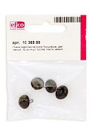 Глазки стеклянные для мишек Тедди и кукол на металлической петле  цвет черный  диаметр 12 мм 1036589