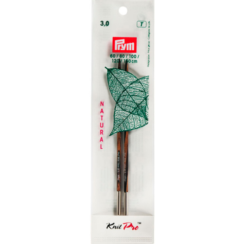 Спицы съемные NATURAL 3 мм для длины лески 60-150 см Prym 223322 Спицы съемные NATURAL 3 мм для длины лески 60-150 см Prym 223322