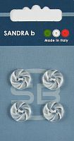 Пуговицы Sandra 4 шт на блистере прозрачный CARD022