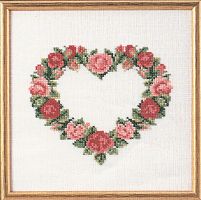 Набор для вышивания Сердце из красных роз OEHLENSCHLAGER 73-65177