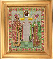 Икона Св Петр и Феврония Муромские набор для вышивания бисером Galla Collection И028
