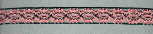 Фото мерсеризованное хлопковое кружево  состав 100% хлопок  ширина 20 мм  намотка 30 м  цвет пыльно-розовый - 1826/r5 на сайте ArtPins.ru