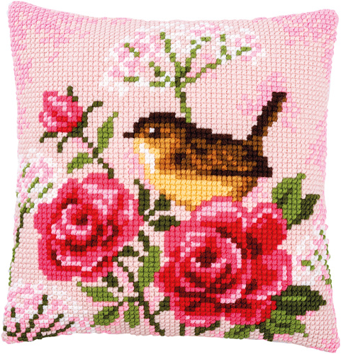 Набор для вышивания подушки Птица и розы  VERVACO PN-0166318 смотреть фото