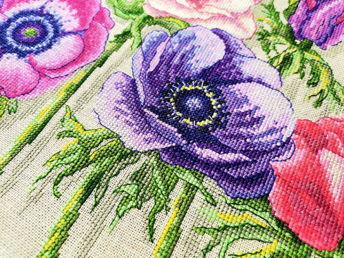 Набор для вышивания Цветы Анемоны Марья Искусница 04.003.12 смотреть фото фото 3