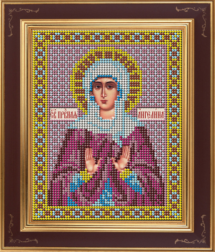 Икона Святая Ангелина Сербская набор для вышивания бисером Galla Collection М276 смотреть фото