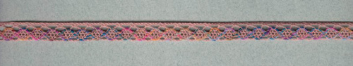 Фото мерсеризованное хлопковое кружево  состав 100% хлопок  ширина 13 мм  намотка 30 м  цвет пыльно-розовый на сайте ArtPins.ru