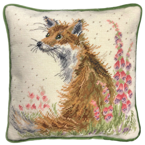Набор для вышивания подушки Amongst The Foxgloves Tapestry (Лиса и наперстянка) смотреть фото