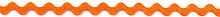 Тесьма PEGA тип вьюнчик оранжевый 6.4 мм 841510421A7353