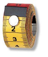 Измерительная лента с сантиметровой шкалой Колор Плюс с кнопкой 0.5*19*150 см желтый цветн 282460
