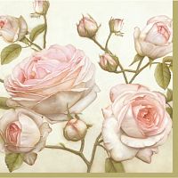 Салфетки трехслойные для декупажа коллекция Lunch  PAW Decor Collection Прелестные розы