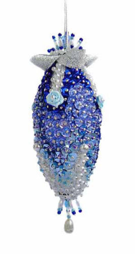 Набор для творчества - елочная игрушка Синий кристалл фото