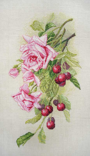 Набор для вышивания Розы и вишня по картине К Кляйн Марья Искусница 06.002.44 смотреть фото