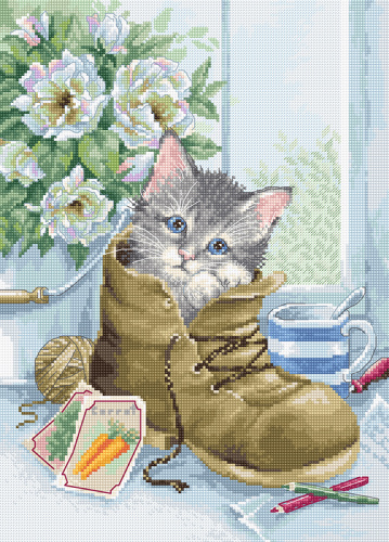 Набор для вышивания Милый котенок  Luca-S B2391 смотреть фото