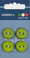 Пуговицы Sandra 4 шт на блистере зеленый CARD075