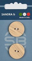 Пуговицы Sandra 2 шт на блистере деревянный CARD240