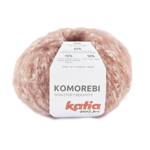 Пряжа Komorebi 50% шерсть 25% хлопок 15% полиамид 10% мохер 50 г 100 м KATIA 1306.73 фото