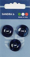 Пуговицы Sandra 3 шт на блистере синий CARD100