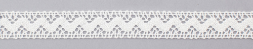 Фото мерсеризованное хлопковое кружево  16 мм  цвет белый iemesa 2066/01 на сайте ArtPins.ru