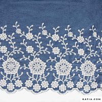 Ткань Embroidery Denim Placed 100% хлопок 135 см 130 г м2 KATIA 2067.1