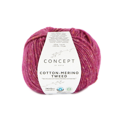 Пряжа Cotton-Merino Tweed 53% хлопок 25% мериносовая шерсть 22% полиэстер 50 г 105 м KATIA 1245.512 фото