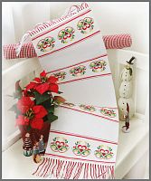 Набор для вышивания Anchor салфетка-дорожка Christmas Heart 27*100 см MEZ 9240000-01517