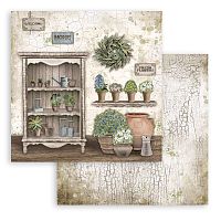 Бумага двухсторонняя для скрапбукинга Romantic Garden House cupboard  STAMPERIA SBB860