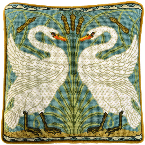 Набор для вышивания подушки Swan Rush And Iris Tapestry Bothy Threads TAC18 смотреть фото