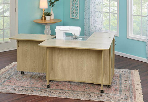 Фото стол раскладной для швейной машины с раскройным местом eclipse дуб hemline tlm.e-o001 на сайте ArtPins.ru фото 3