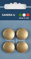 Пуговицы Sandra 4 шт на блистере медный CARD219