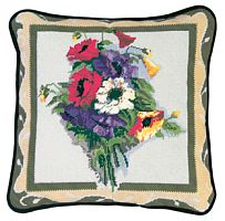 Набор для вышивания подушки Викторианские маки Candamar Designs 30900