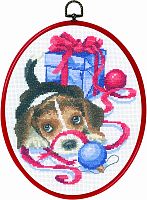 Набор для вышивания Рождественский щенок - 92-6610