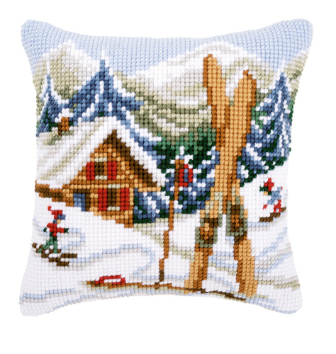 Набор для вышивания подушки Зимние забавы VERVACO PN-0021868 смотреть фото