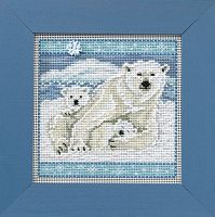 Набор для вышивания "Белые медведи" 