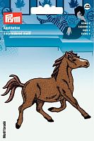 Термоаппликация Лошадь бегущая 72*93 мм коричневый цв 925465