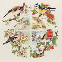 Набор для вышивания Anchor Birds And Seasons 30*30 см MEZ Венгрия PCE880