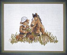 Набор для вышивания: Ребенок и жеребенок  OEHLENSCHLAGER 12026