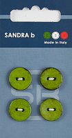 Пуговицы Sandra 4 шт на блистере зеленый CARD074