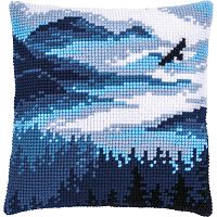 Набор для вышивания подушки Пейзаж в синих тонах  VERVACO PN-0201595